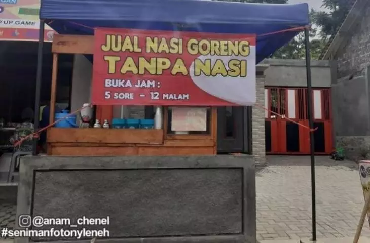 Tulisan lucu jualan nasi goreng © berbagai sumber