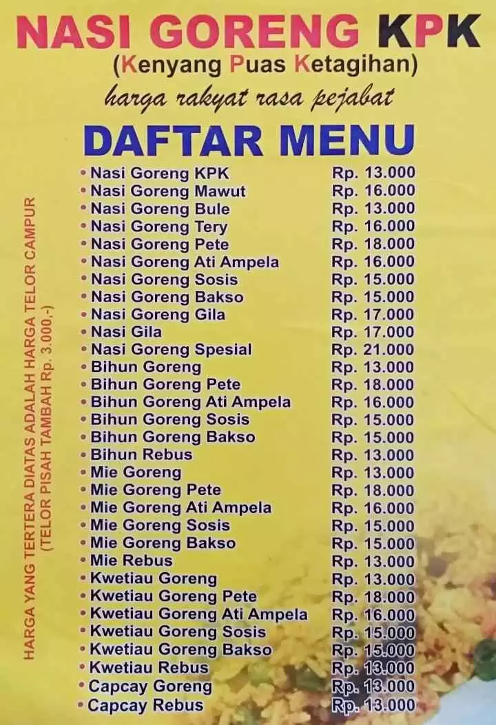 Tulisan lucu jualan nasi goreng © berbagai sumber