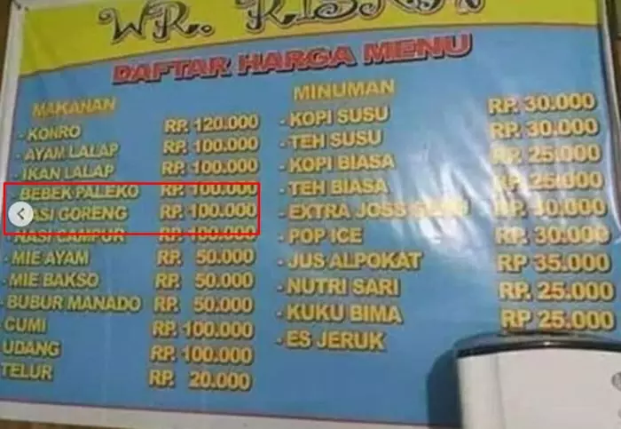 Tulisan lucu jualan nasi goreng © berbagai sumber