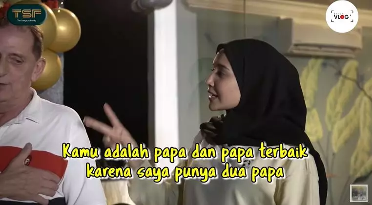kejutan ayah sambung Zaskia Shireen © YouTube