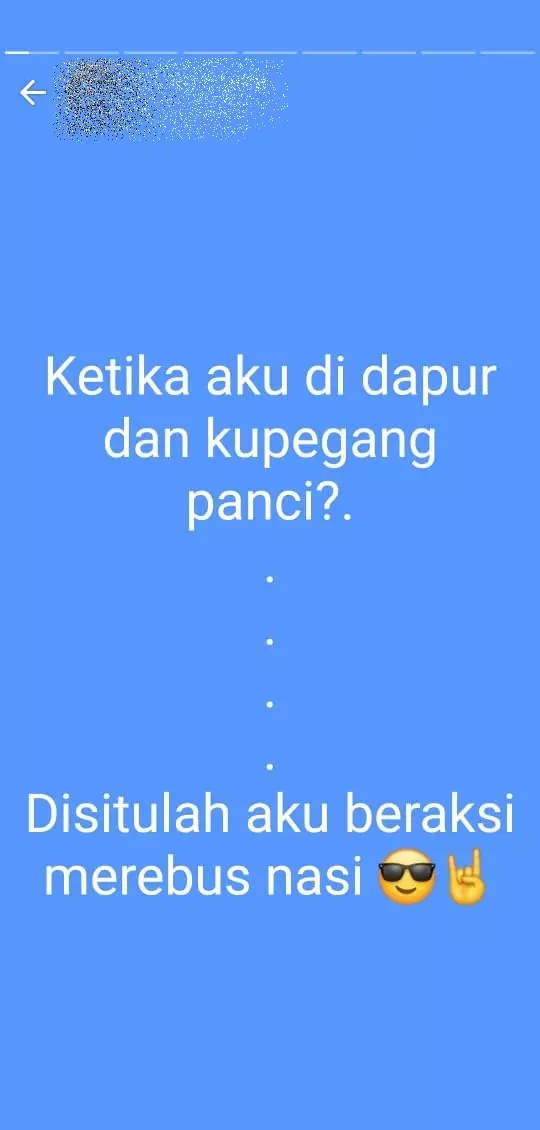 status wa lucu orang saat masak Instagram