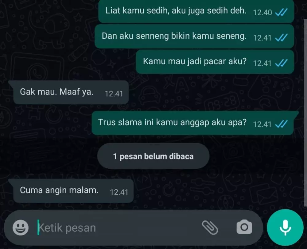chat lucu nanya kejelasan hubungan Berbagai sumber