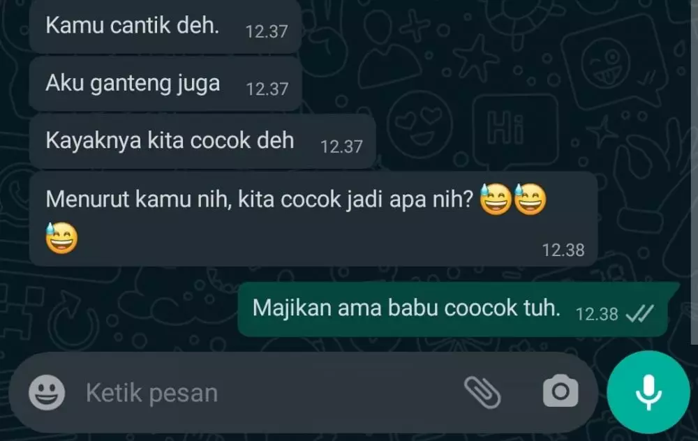 chat lucu nanya kejelasan hubungan Berbagai sumber