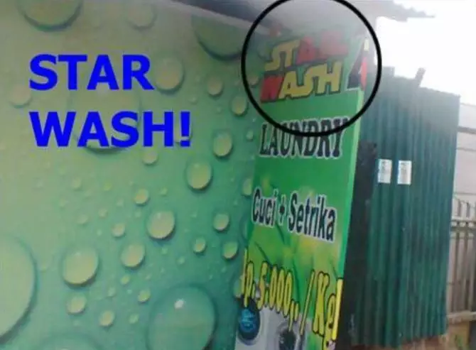 Spanduk lucu jasa laundry © berbagai sumber