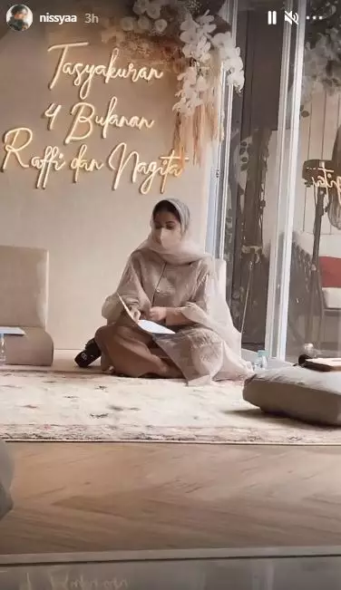 Momen tasyakuran 4 bulan kehamilan Nagita Slavina Instagram © 2021 brilio.net