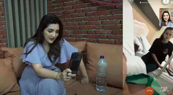 momen Sarah Menzel temani di rumah sakit © YouTube/The Hermansyah A6