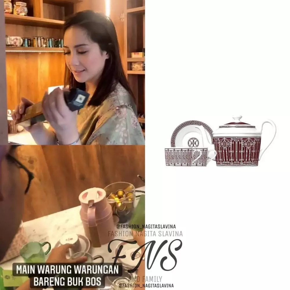 peralatan ngopi dan ngeteh Nagita Slavina © Instagram/@fashion_nagitaslavina
