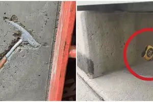 8 Potret absurd alat pertukangan nyangkut di tembok, bikin tepuk jidat