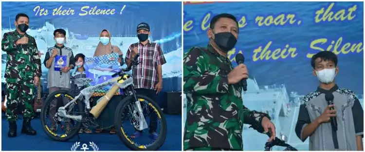Kisah remaja 14 tahun terapung 3 jam di laut, dihadiahi sepeda TNI AL