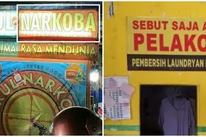 10 Nama warung pakai singkatan ini lucunya bikin salah paham