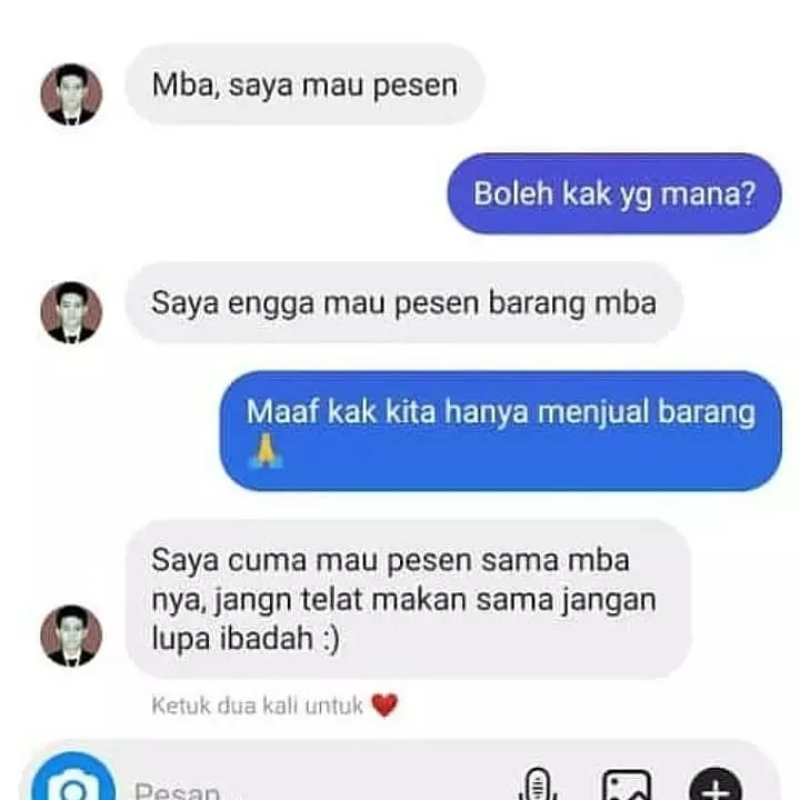 chat lucu gombalin pedagang online shop © 2021 twitter.com