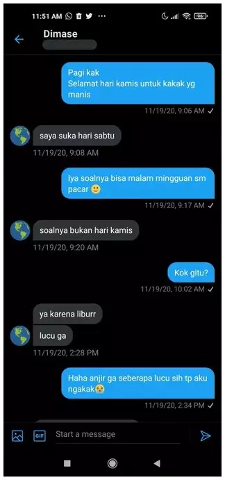 chat lucu gombalin pedagang online shop © 2021 twitter.com