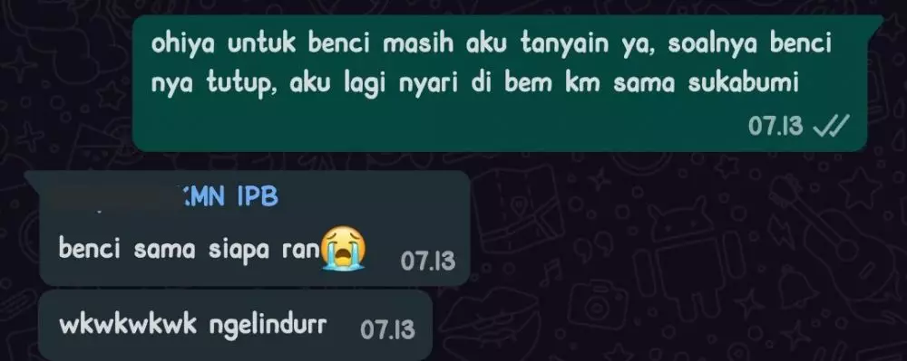 Chat salah ketik ke teman © berbagai sumber