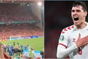 Laga Euro Denmark vs Russia dipenuhi penonton, bak tak ada Covid-19