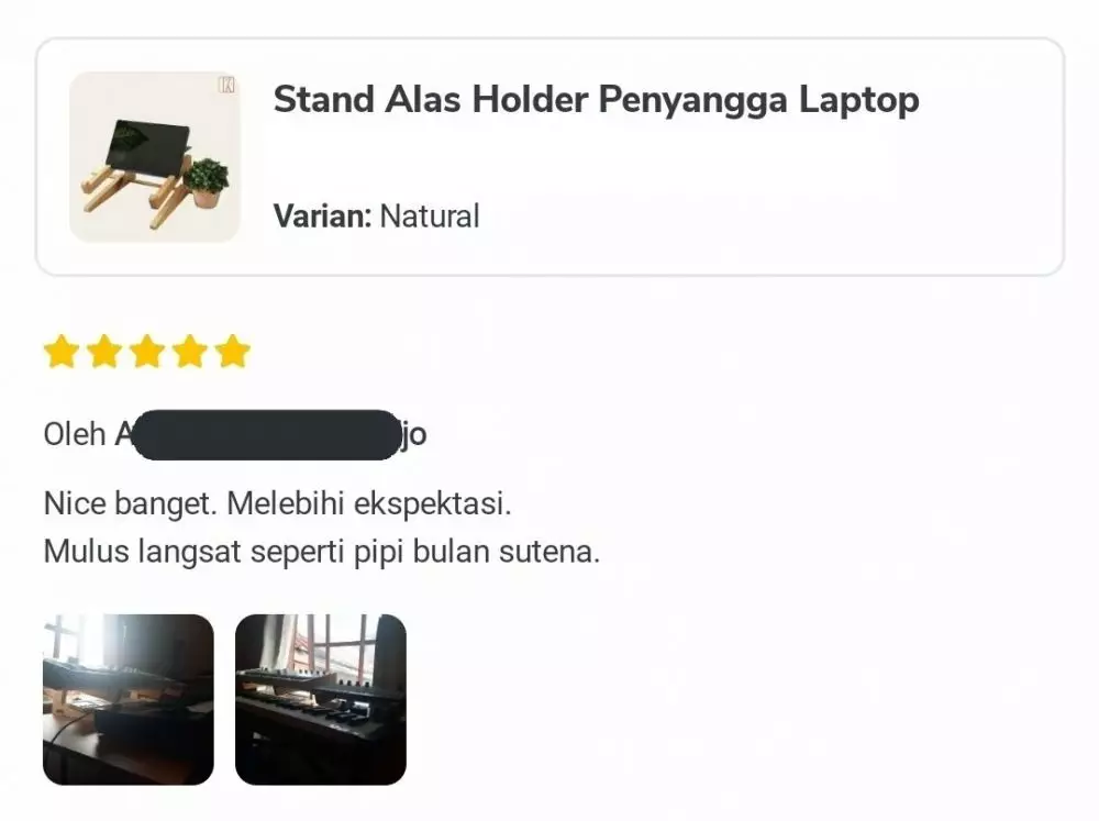 Testimoni belanja di online shop © Twitter