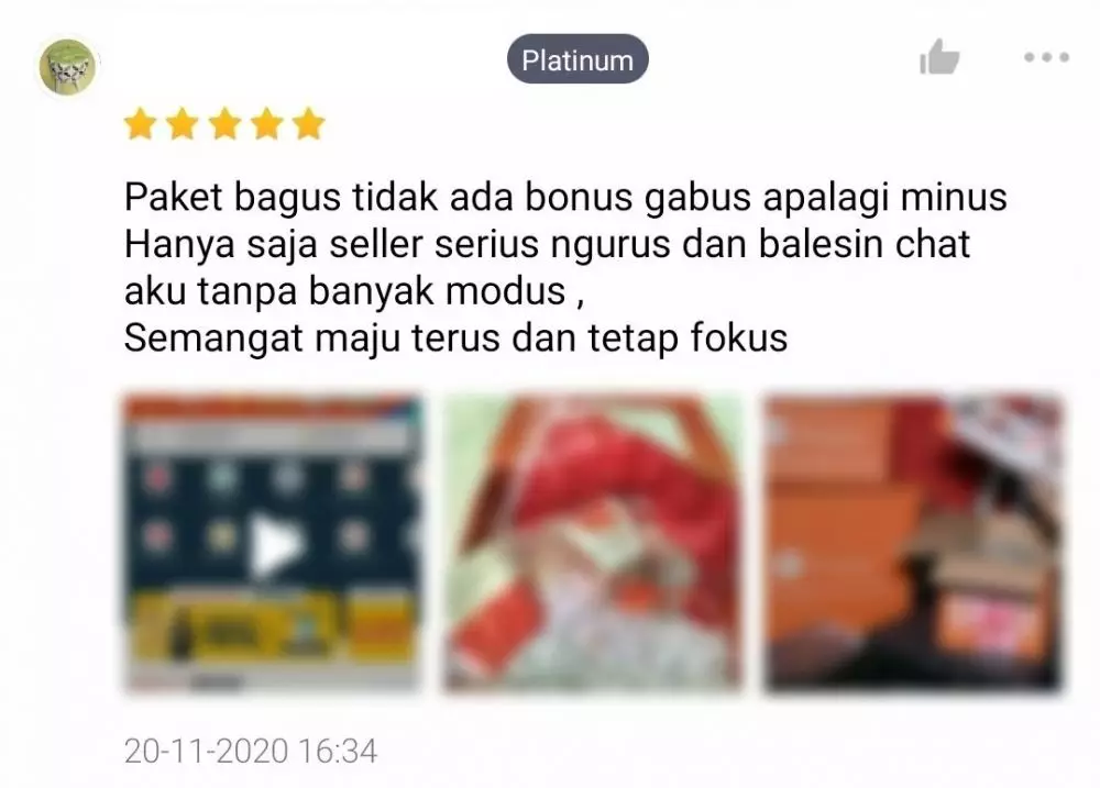 Testimoni belanja di online shop © Twitter