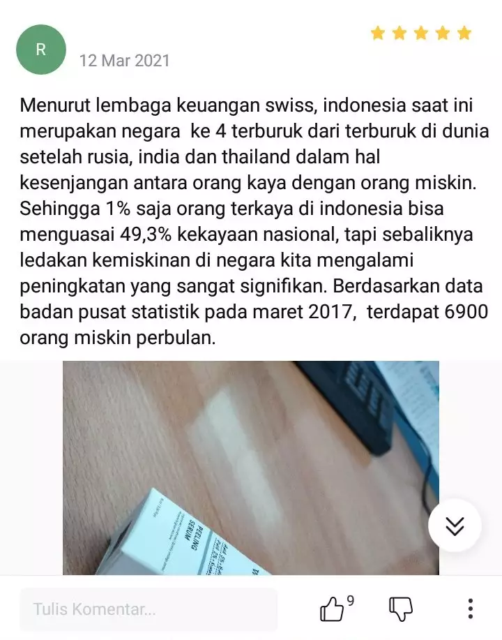 Testimoni belanja di online shop © Twitter