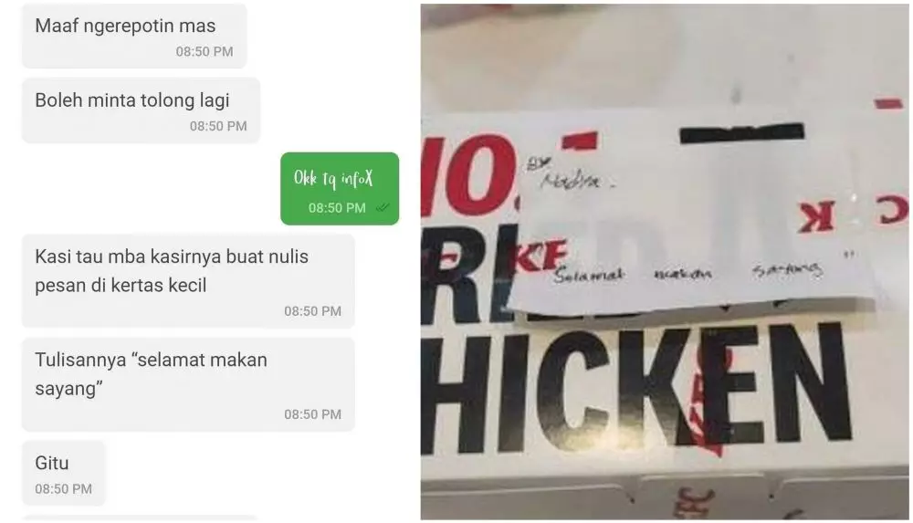 Chat minta tolong ke driver ojol © Instagram