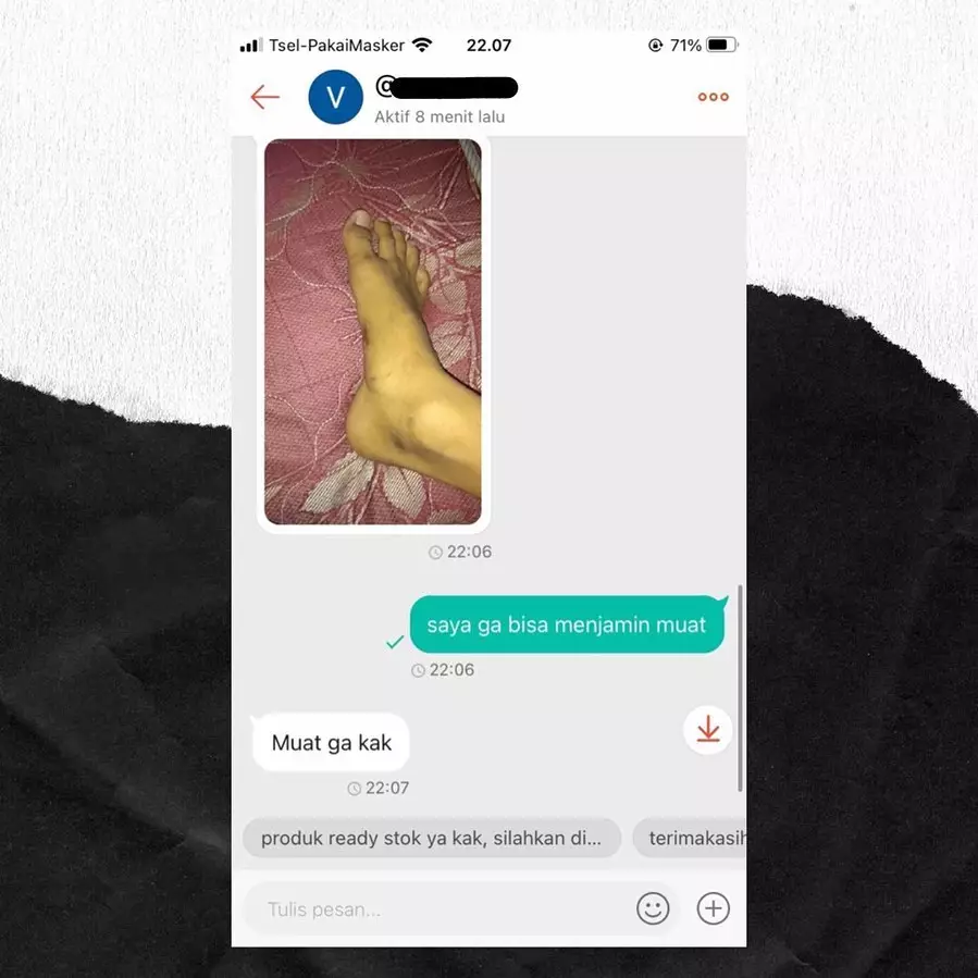 chat lucu beli sepatu di olshop © 2021 instagram.com