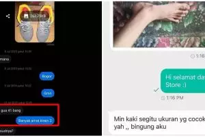 10 Chat lucu beli sepatu di online shop ini bikin geleng kepala