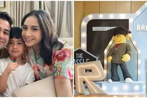 Dekorasi pesta 5 anak seleb saat lulus TK, Rafathar bertema Roblox