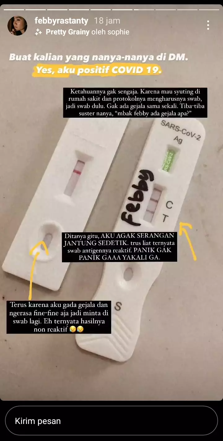 Febby Rastanty positif Covid-19 © 2021 brilio.net