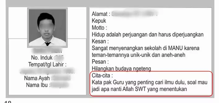 Cita cita di buku tahunan © berbagai sumber