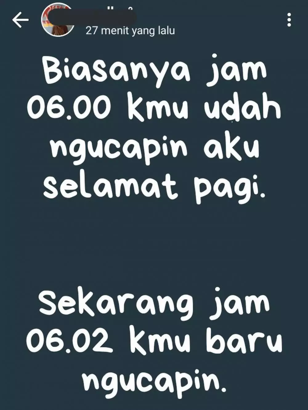 Status lucu cewek di WA © Twitter
