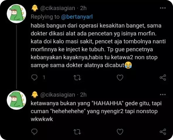 curhatan efek obat bius 11 © berbagai sumber