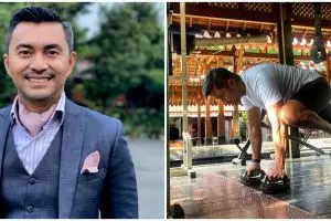 10 Potret ruang gym di rumah Anjasmara, berkonsep outdoor