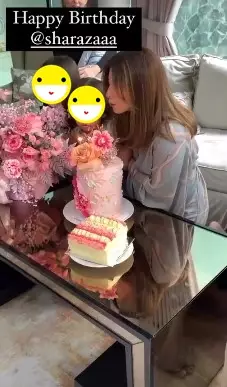 Momen ulang tahun Shalom Razade © Instagram/@sharazaaa