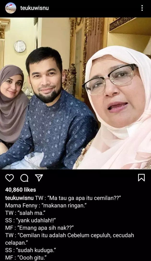 Teuku Wisnu jokes bapak-bapak  © 2021 brilio.net Instagram Teuku Wisnu jokes bapak-bapak  © 2021 brilio.net Instagram