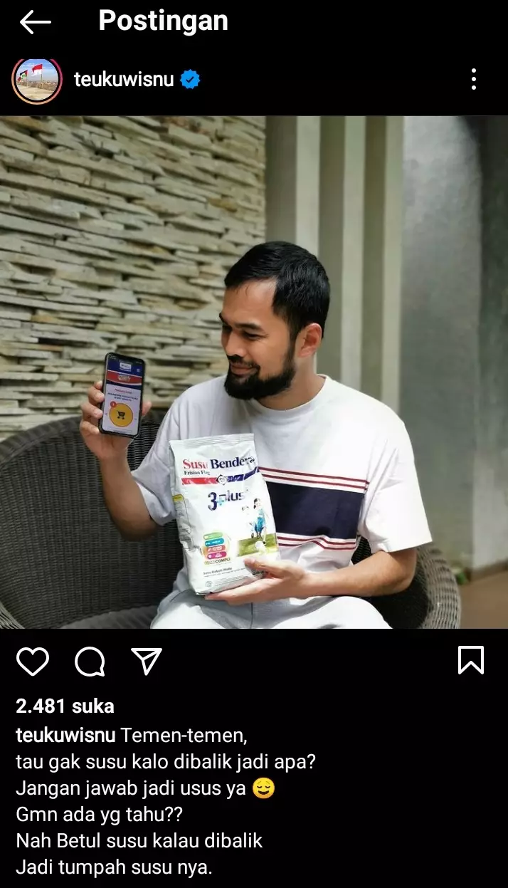 Teuku Wisnu jokes bapak-bapak  © 2021 brilio.net Instagram Teuku Wisnu jokes bapak-bapak  © 2021 brilio.net Instagram