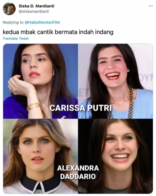 Cocoklogi aktris Indonesia dan manca © Twitter Cocoklogi aktris Indonesia dan manca © Twitter