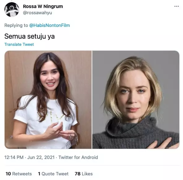 Cocoklogi aktris Indonesia dan manca © Twitter Cocoklogi aktris Indonesia dan manca © Twitter