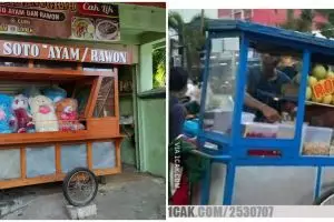 10 Potret isi gerobak jualan ini bikin pembeli auto bingung