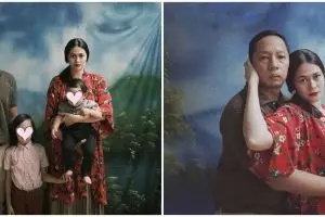 7 Pemotretan Ringgo Agus dan keluarga, bergaya ala 90-an