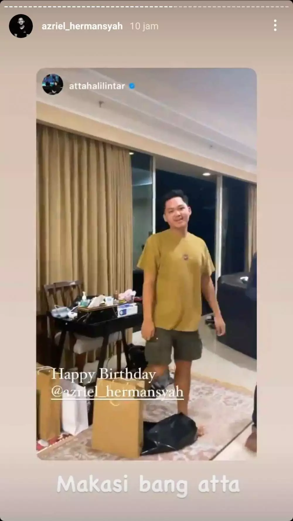 surprise ulang tahun Azriel Hermansyah © 2021 brilio.net