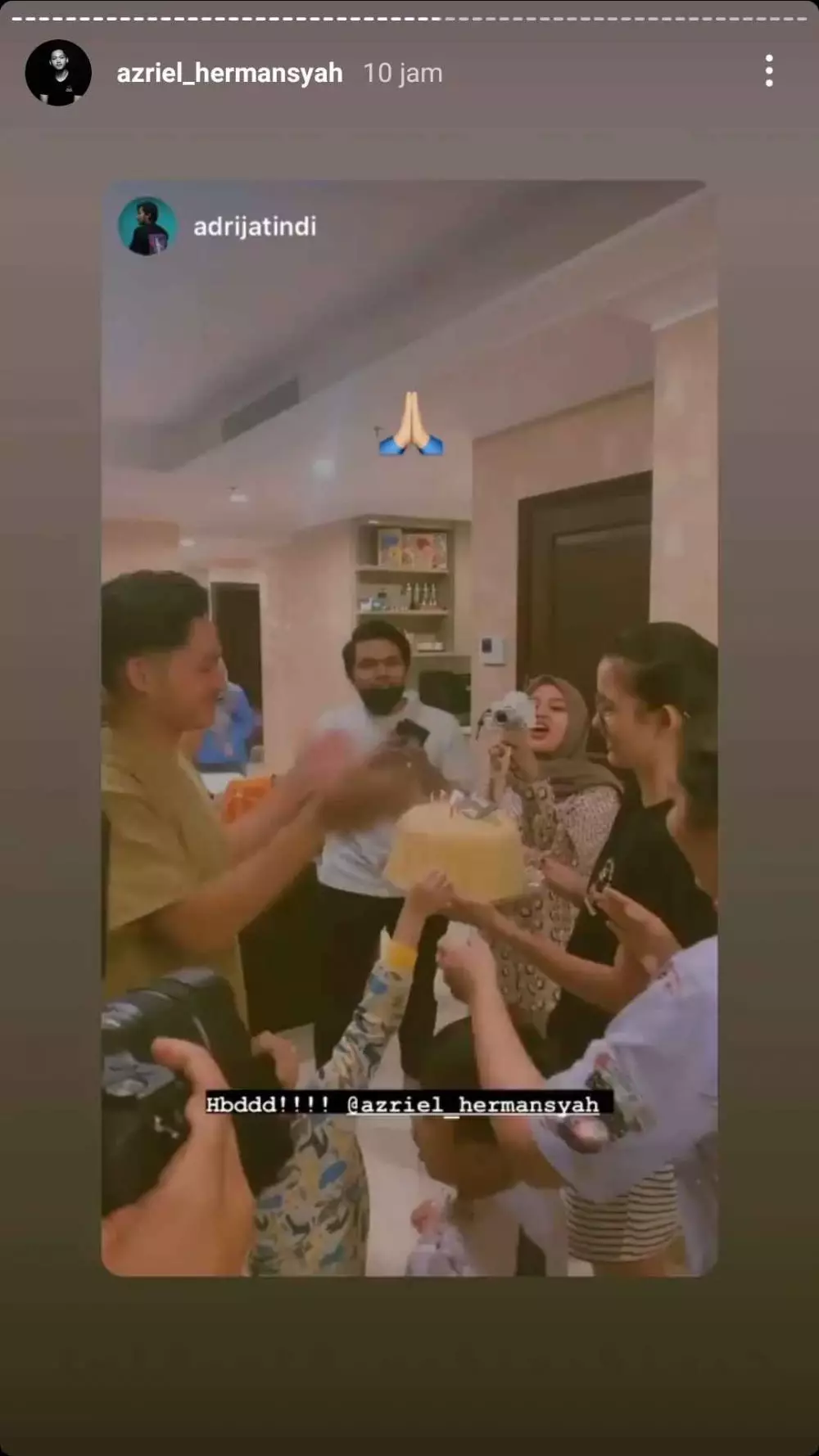 surprise ulang tahun Azriel Hermansyah © 2021 brilio.net