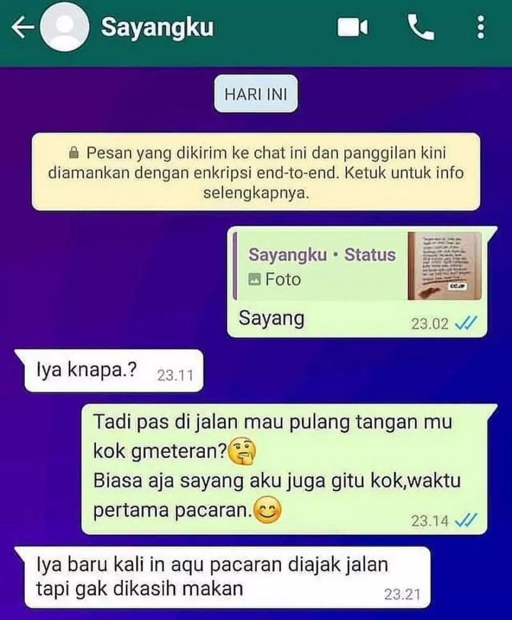 chat lucu bikin marah pacar © 2021 instagram.com