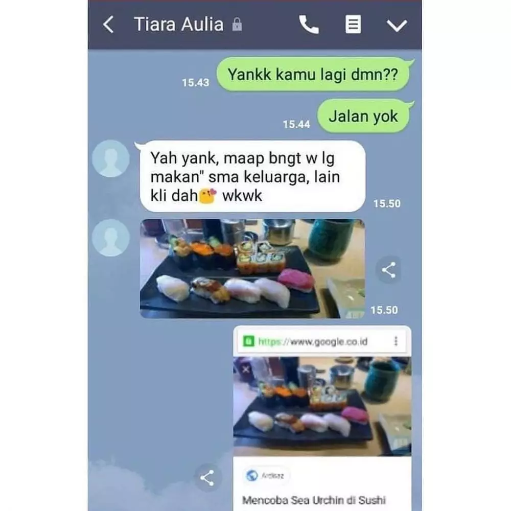 chat lucu bikin marah pacar © 2021 instagram.com