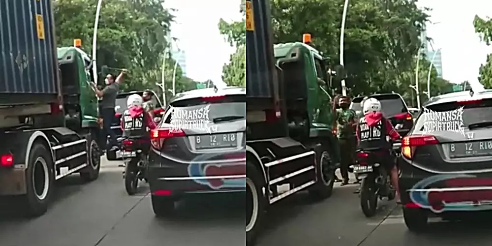 nasib penganiaya truk kontainer © Instagram nasib penganiaya truk kontainer © Instagram