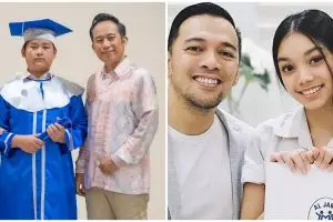 Gaya 10 seleb dampingi anak lulus SMP, tampil menawan