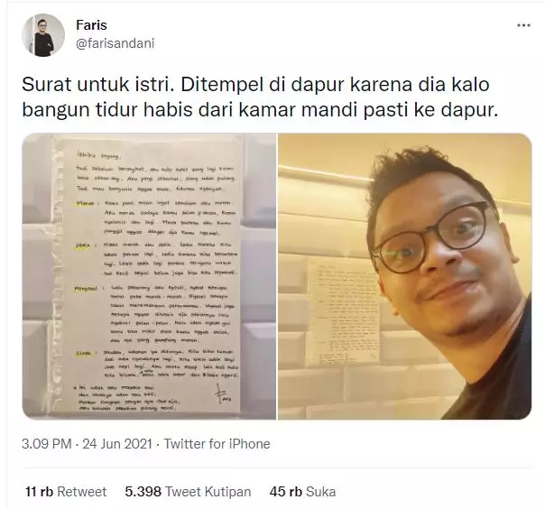 surat cinta dari suami © 2021 berbagai sumber