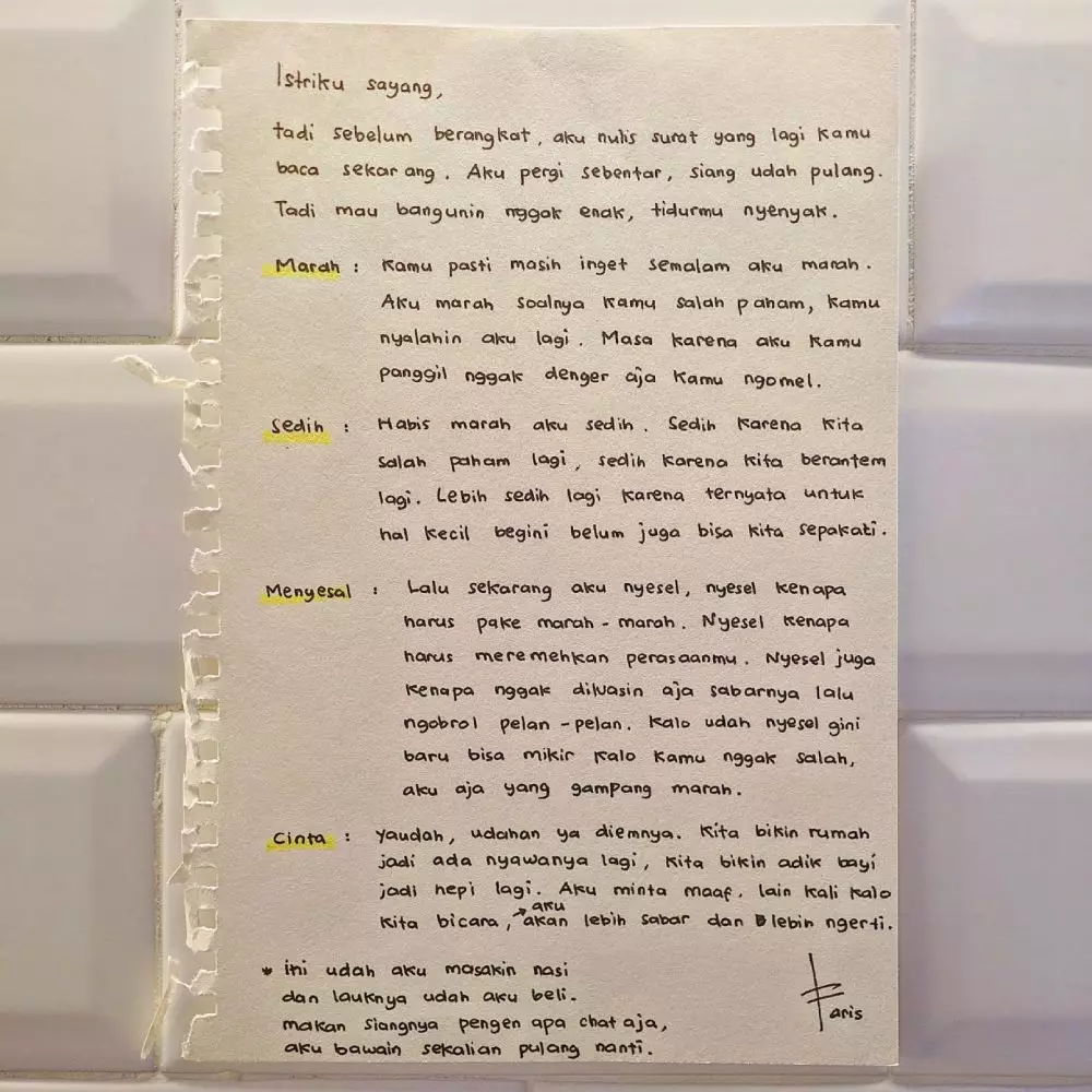 surat cinta dari suami © 2021 berbagai sumber