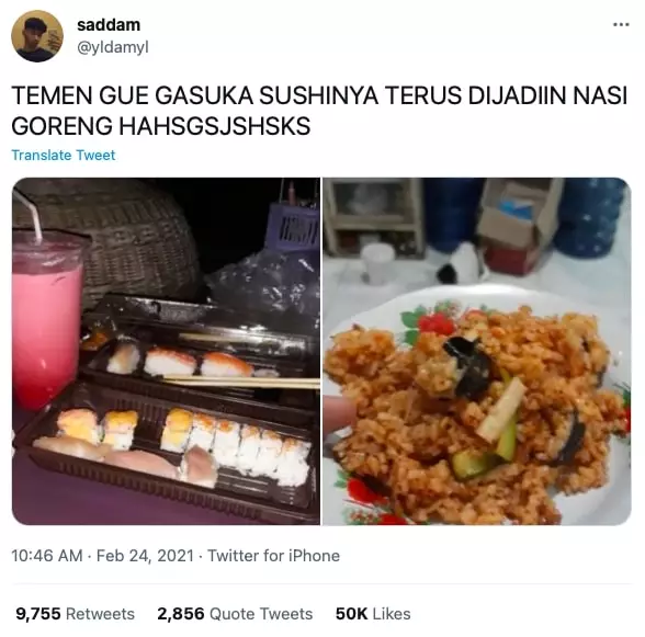 Cara lucu makan sushi © 1cak.com Cara lucu makan sushi © 1cak.com