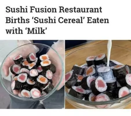 Cara lucu makan sushi © 1cak.com Cara lucu makan sushi © 1cak.com