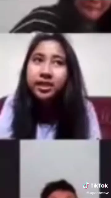 reaksi dosen dengar jawaban mahasiswi saat kuliah online © TikTok/@opohtetew