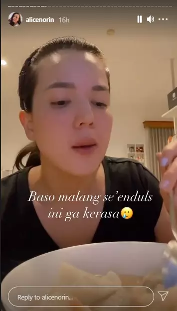 Potret Alice Norin jalani isolasi mandiri Instagram/@alicenorin