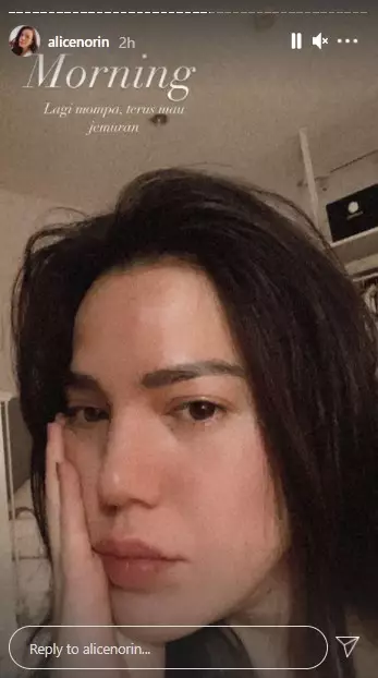 Potret Alice Norin jalani isolasi mandiri Instagram/@alicenorin